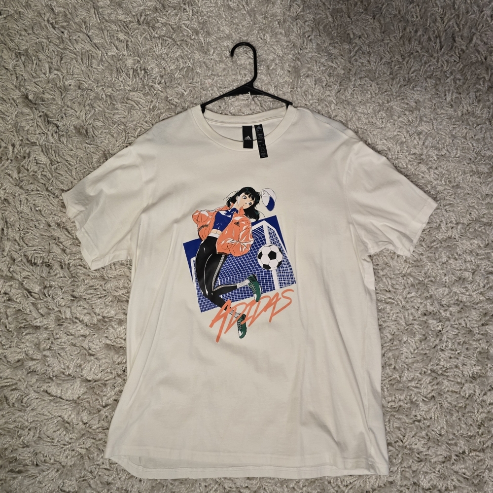 Adidas Soccer Anime Short Sleeve T-Shirt Men's Medium